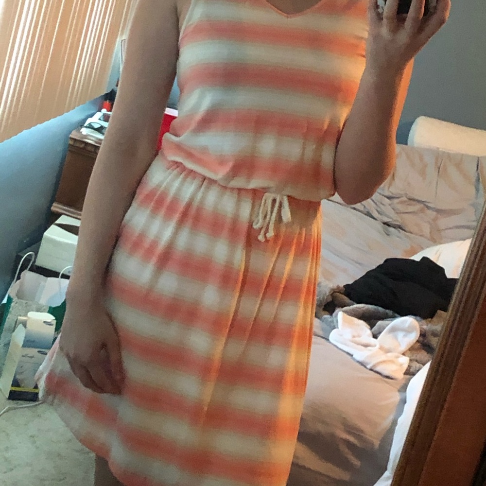 Orange white Gander Mountain sundress